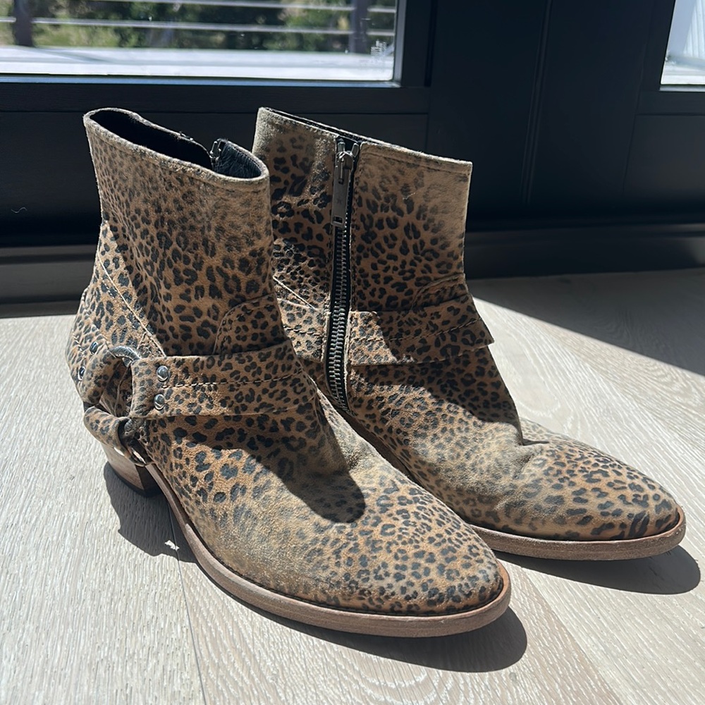 Brown leopard print Golden Goode ankle boots/Size:EU 37